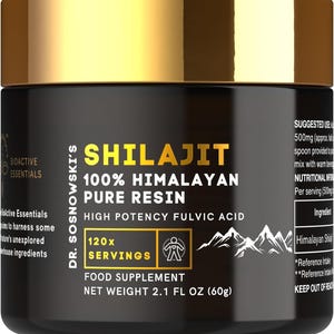 Dr Sosnowski's BioActive Shilajit Resin | 120 Servings | 100% Pure Himalayan Resin, High Potency Fulvic Acid