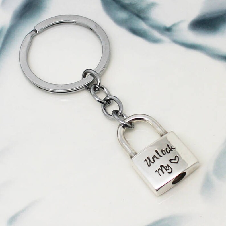 Personalised Padlock Key Chain Padlock Silver Padlock Etsy