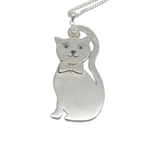 Cat Necklace - Sterling Silver