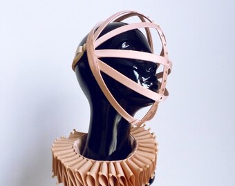 Nude Cage Mask / Burningman Mask / Burlesque Mask / Fetish Mask / Bdsm Mask / Kawaii Mask / Cosplay Mask / Circus Mask/ Halloween Mask