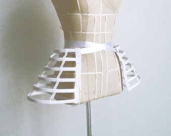 White Panniers/ Burlesque Panniers/ Bridal Crinoline/ Burningman/ Cosplay Crinoline/Fetish Crinoline/ Valentines Crinoline