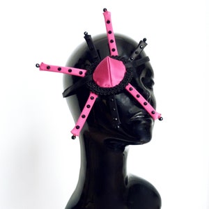 Halloween Fuschia - Black Eye Pad/ Eye Patch/ Burlesque/ Fetish/ Burningman/ Circus/ Cosplay Eye Pad/   Pride Eye Pad/ Valentines Eye Pad