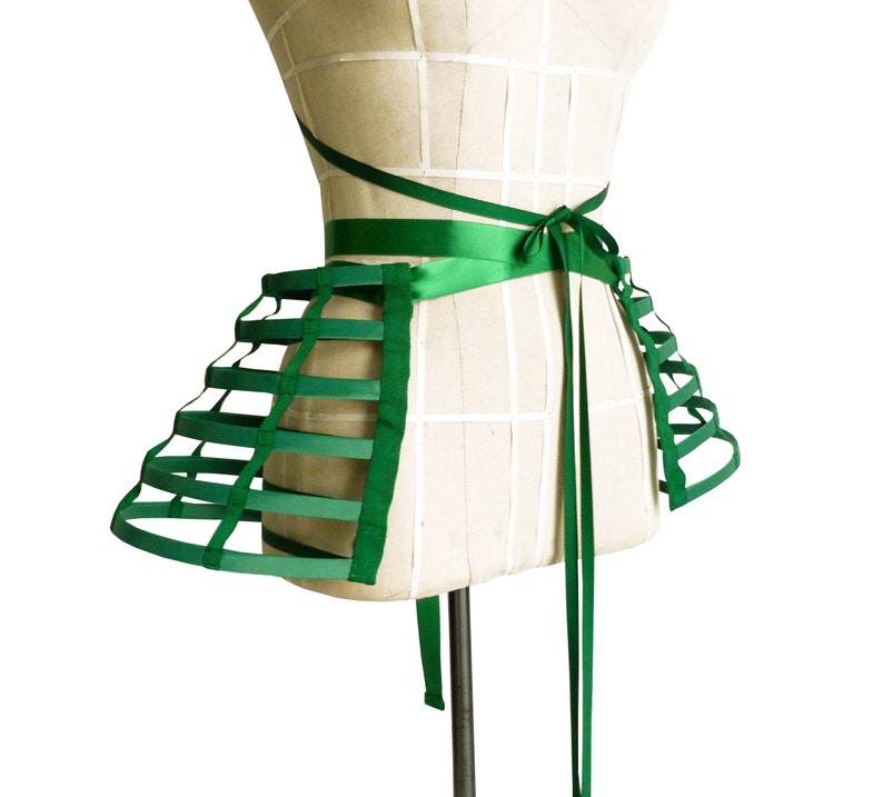 Emerald Green Panniers/ Burlesque Panniers/ Fetsish Panniers/ Halloween Panniers/ Christmas Panniers/ Cosplay Panniers/ Easter Panniers image 1