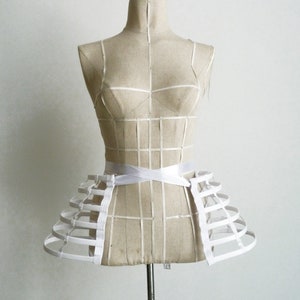 White Panniers/ Burlesque Panniers/ Bridal Crinoline/ Burningman/ Cosplay Crinoline/Fetish Crinoline/ Valentines Crinoline image 3