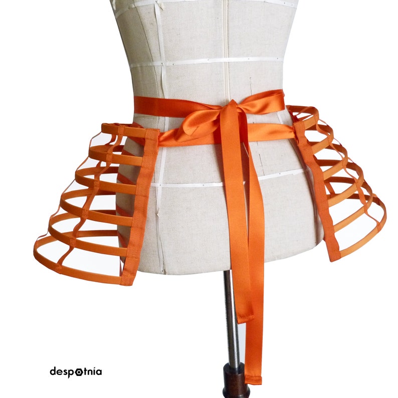 Orange Crinoline Panniers / Pumpkin Panniers/ Burlesque Panniers/ Burningman Panniers/ Halloween Panniers image 4