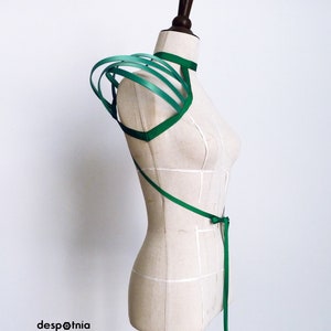 Female Green Crinoline Cage Shoulder Right Shoulder/ Burningman / Fetish/ Burlesque Mono Cage Shoulder/ Cosplay Cage Shoulders/ image 4