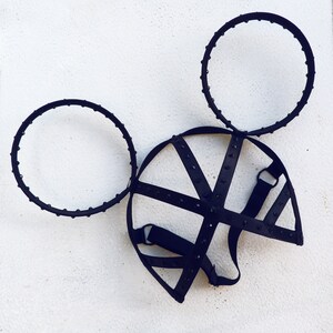 Black Fetish Mouse Mask with Rhinestones/ Burlesque Mouse Mask/ Burningman Mask / Easter Mouse Mask/ image 5