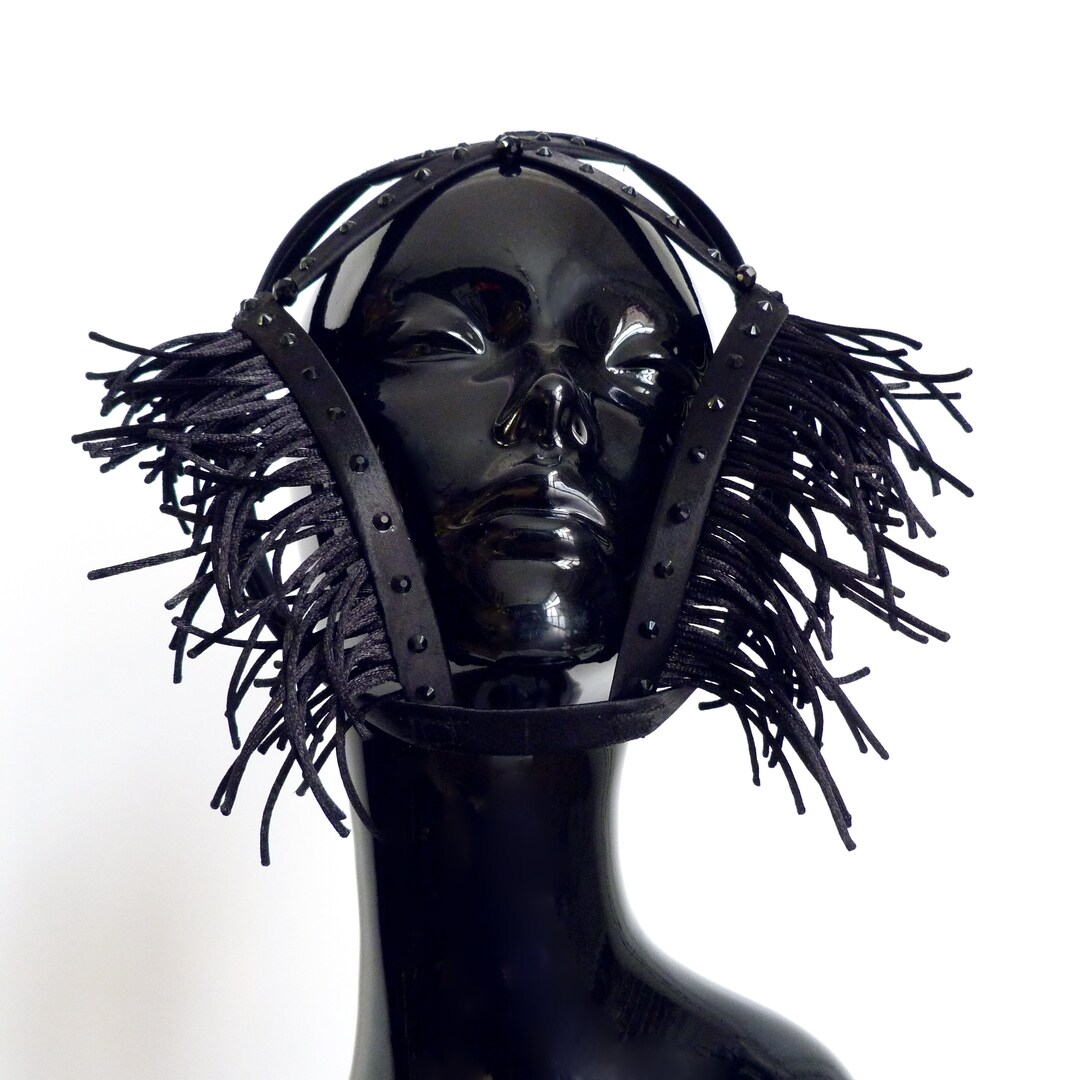 Futuristic Cage Mask Burlesque Mask Fetish Mask Burningman Mask
