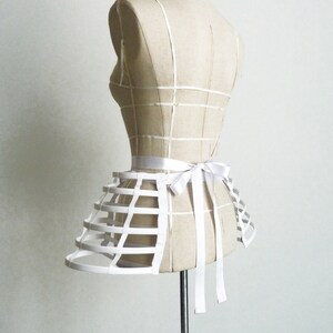 White Panniers/ Burlesque Panniers/ Bridal Crinoline/ Burningman/ Cosplay Crinoline/Fetish Crinoline/ Valentines Crinoline image 4