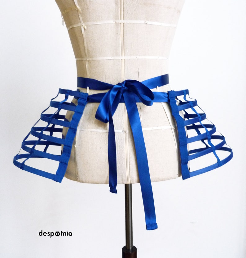 Royal Blue crinoline Panniers/ Burlesque Panniers/ Burningman/ Cosplay/ Kawaii/ Fetish Panniers/ Xmas Panniers image 3