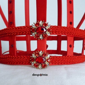 Red Royal Crown / Christmas Royal Crown / Burlesque Crown / Queen Of Hearts Crown / Red Queen's Crown / Valentine's Royal Crown / image 3