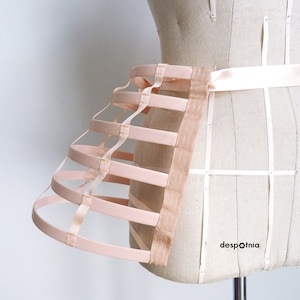 Light Nude Cage Shoulders & Panniers Set / Burlesque Pannier / Fetish / Circus Panniers / Burningman/ Halloween Panniers/ Valentines Set image 5