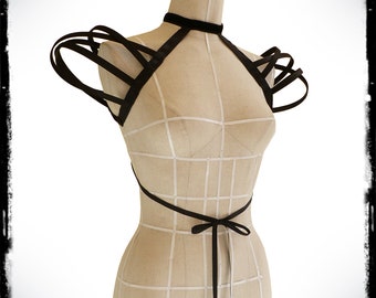 Female Black  Cage Shoulders/Burningman Black Crinoline Bolero / Cage Shoulders / Valentines Shoulders/ Halloween Cage Shoulders/Halloween