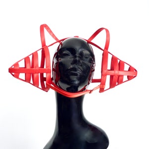 Red i Bot Headpiece / Matrix Headpiece / Valentines Headpiece / Sci Fi / Cyber/ Red Queen/ Alice In Wonderlandd/ Valentines/ Christmas image 2