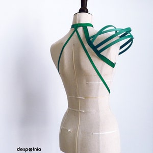 Female Green Crinoline Cage Shoulder Right Shoulder/ Burningman / Fetish/ Burlesque Mono Cage Shoulder/ Cosplay Cage Shoulders/ image 3