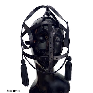 Black Crescent Mask/ Burlesque Mask/ Fetish Mask/ Circus Mask/ Burningman Mask/ Kawaii/ Cosplay/ Burningman/ Halloween Mask image 3