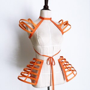 Orange Crinoline Panniers / Pumpkin Panniers/ Burlesque Panniers/ Burningman Panniers/ Halloween Panniers image 5