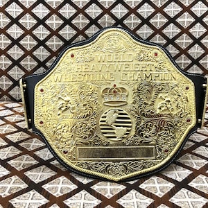 Cinturón de réplica del Campeonato Mundial de Peso Pesado Big Gold, cuero de primera calidad