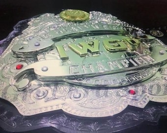 IWGP JR Heavyweight Championship Belt 2mm 3 Layer Silver Plated Removeable Name Plates
