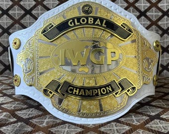 New IWGP Global Champion Title Belt MultiLayer Brass / Leather Adults