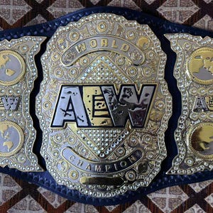 World Championship Replica Title Belt- 4mm Zinc Plates Adult Size Debossed Leather