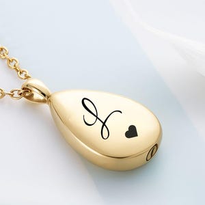 Teardrop Urn Necklace – Personalized Cremation Jewelry for Ashes, Pet Memorial Keepsake