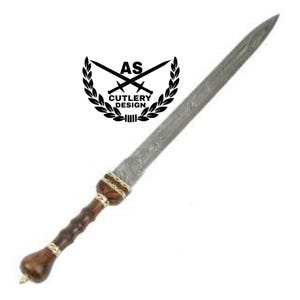 Gladius Sword- High Carbon Damascus Steel- 28&quot;