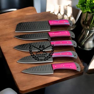 Handcrafted Premium Custom Knife Set For Chefs – Stainless Steel & Exotic Wood