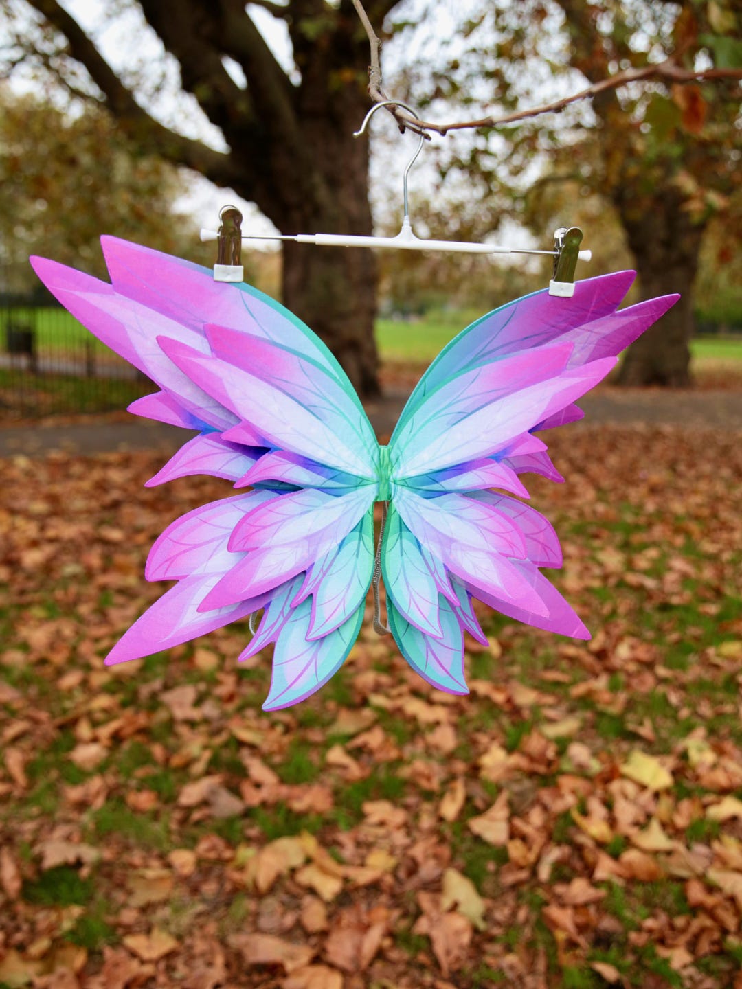 Pink and Green Children's Fairy Wings. Butterfly Wings, Cake Smash — free download