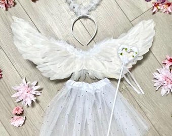 christmas angel fancy dress costume Amazon.com: DERAYEE Angel Costume for Kids, Heavenly White Angelic Gown with Wings Headband for Girls Christmas Holiday Dress Cosplay Party : Toys & Games