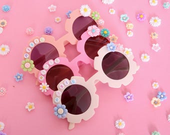 Children’s personalised sunglasses 0-8 years UV400, party favours, flower girl, Easter egg hunt gift, party bag filler,  birthday girl gift.
