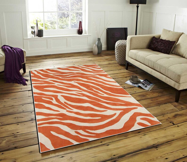 Orange Decor Rug, Orange Theme Rug, Aesthetic Rug, Bohemian Style Rug ...