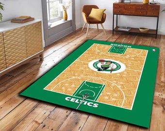 Boston Celtics Rug, Boston Celtics Court Rug, Basketball Court Decor Rug,  Popular Rug, Gift Rug, Teen Room Rug, Aesthetic Rug, 20x30 Runner