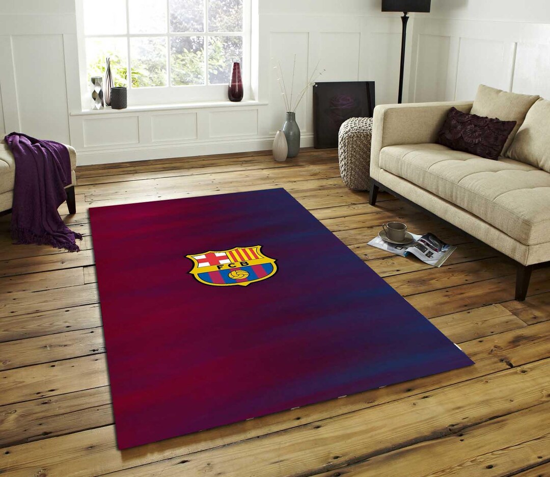 Custom F.C Barcelona Rug, Barca Rug, Aesthetic Colour Rug, Football Rug ...