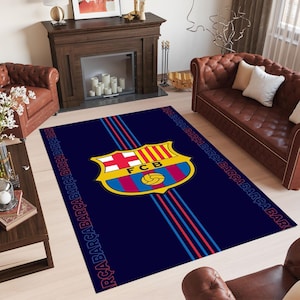 Barcelona Rug, Football Rug, Football Theme, Teen Room Rug, Barca Rug, Gift Rug, Barca Fan Rug, Aesthetic Rug, Area Rug, Living Room Runner