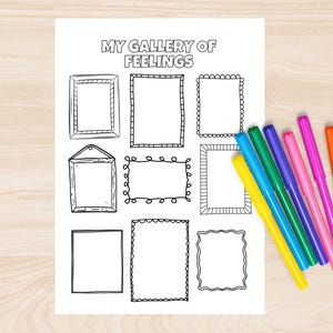 Mindful Coloring-activiteit voor kinderen | Positieve geestelijke gezondheid en zelfregulering | Rustgevend afdrukbaar