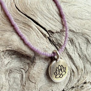 Morse Code Message, BREATHE, Miyuki Beaded Necklace, Maine Made, Handmade
