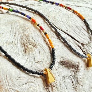 Morse Code Message, LGBTQ ALLY, Miyuki Beaded Necklace, Maine Made