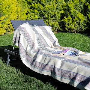 Natural Cotton Turkish Towel, Handcrafted Fringes, Ultra Soft and Highly Absorbent, Hammam, Beach, Bath and Spa