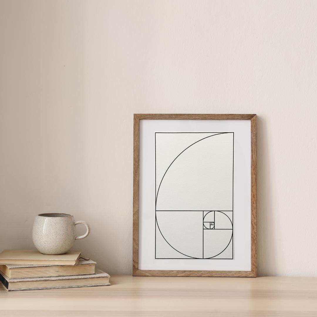 Fibonacci Sequence Minimalist Pen Plot Art – A5 Print - Etsy UK