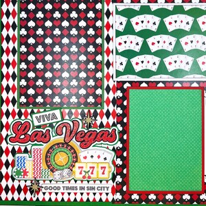 Layout de página de scrapbook pré-fabricado VIVA LAS VEGAS 12x12