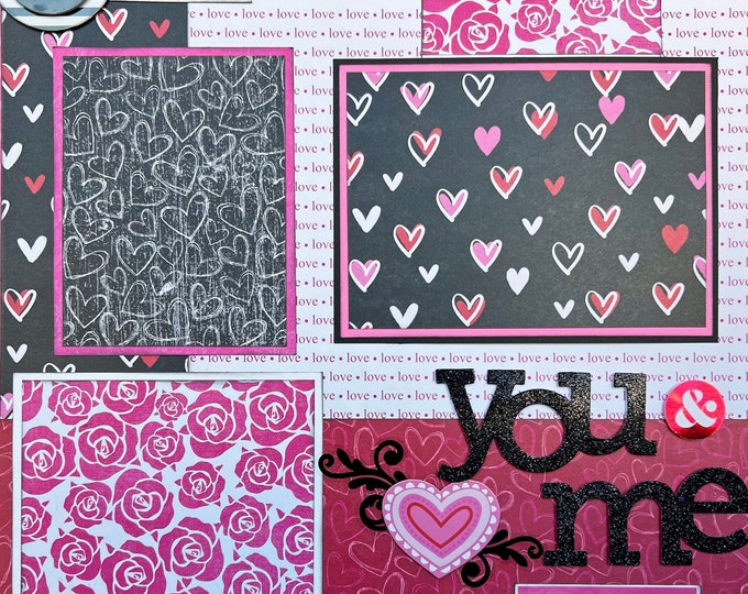 YOU & ME 12x12 Pre-made Scrapbook Page LOVE - Etsy