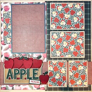 APPLE PICKING 12x12 Pre Made Scrapbook Pagina-indeling Appels