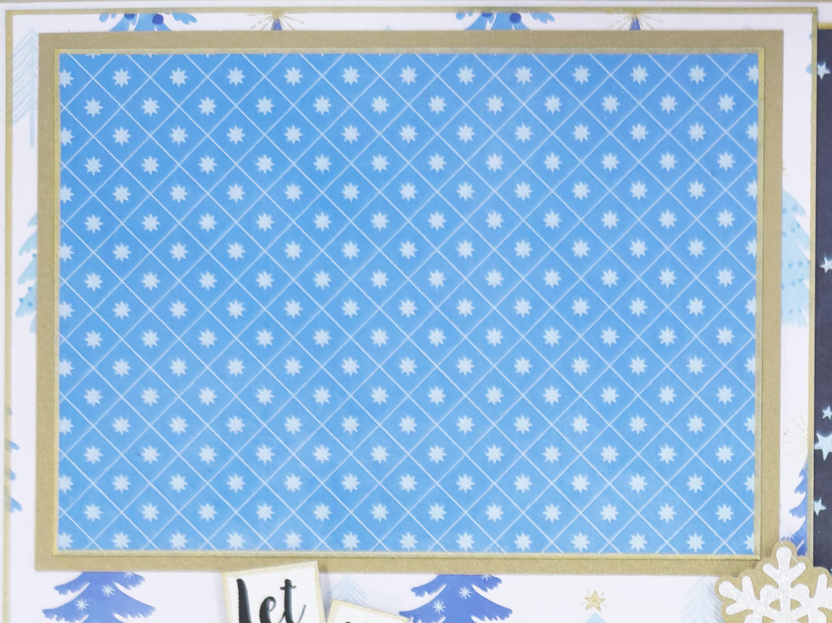 LET IT SNOW Premade 12x12 Scrapbook Page Layout Winter - Etsy