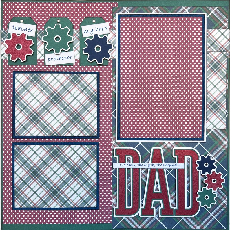 DAD 12x12 Premade Scrapbook Page Layout FATHER - Etsy