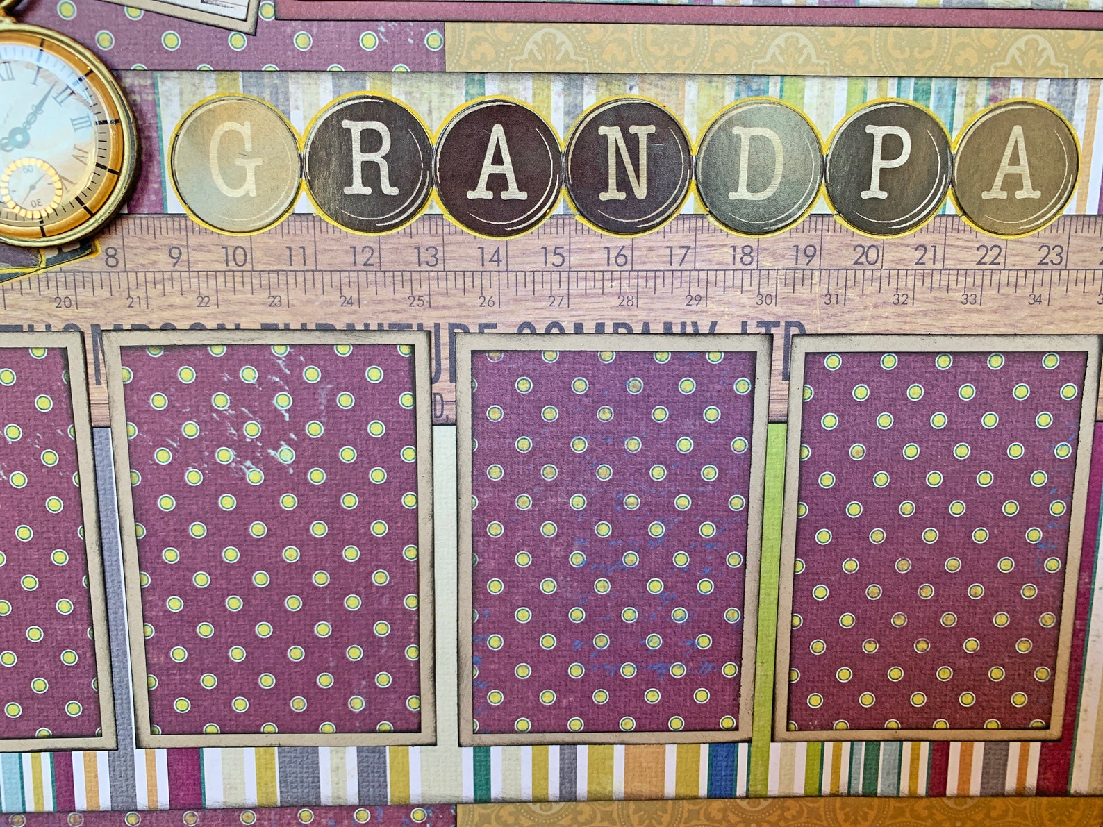 WORLD'S BEST GRANDPA 12x12 Scrapbook Layout Page Etsy