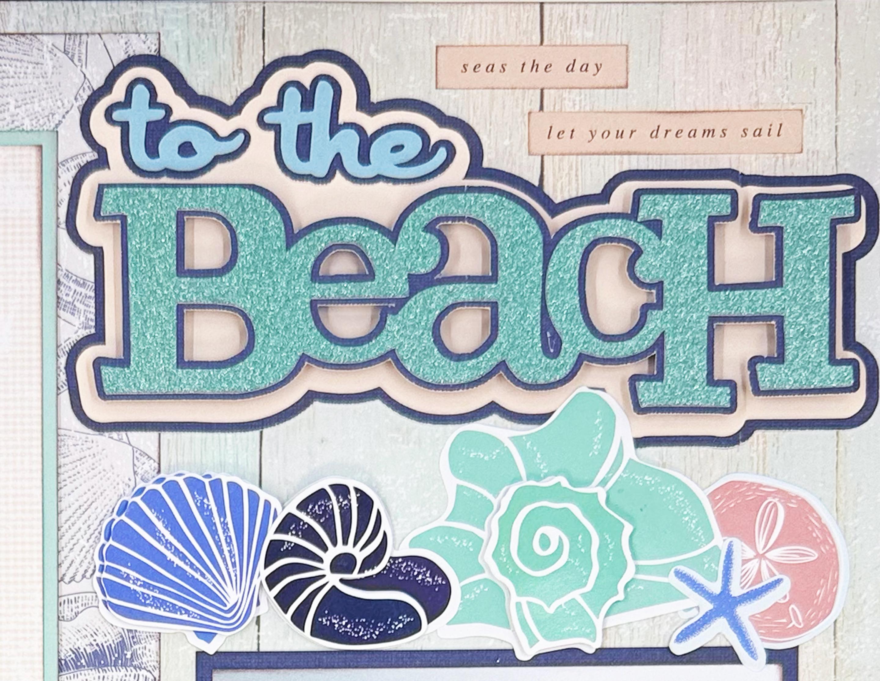 TO THE BEACH 12x12 Pre-made Scrapbook Page Layout Travel Vacation - Etsy