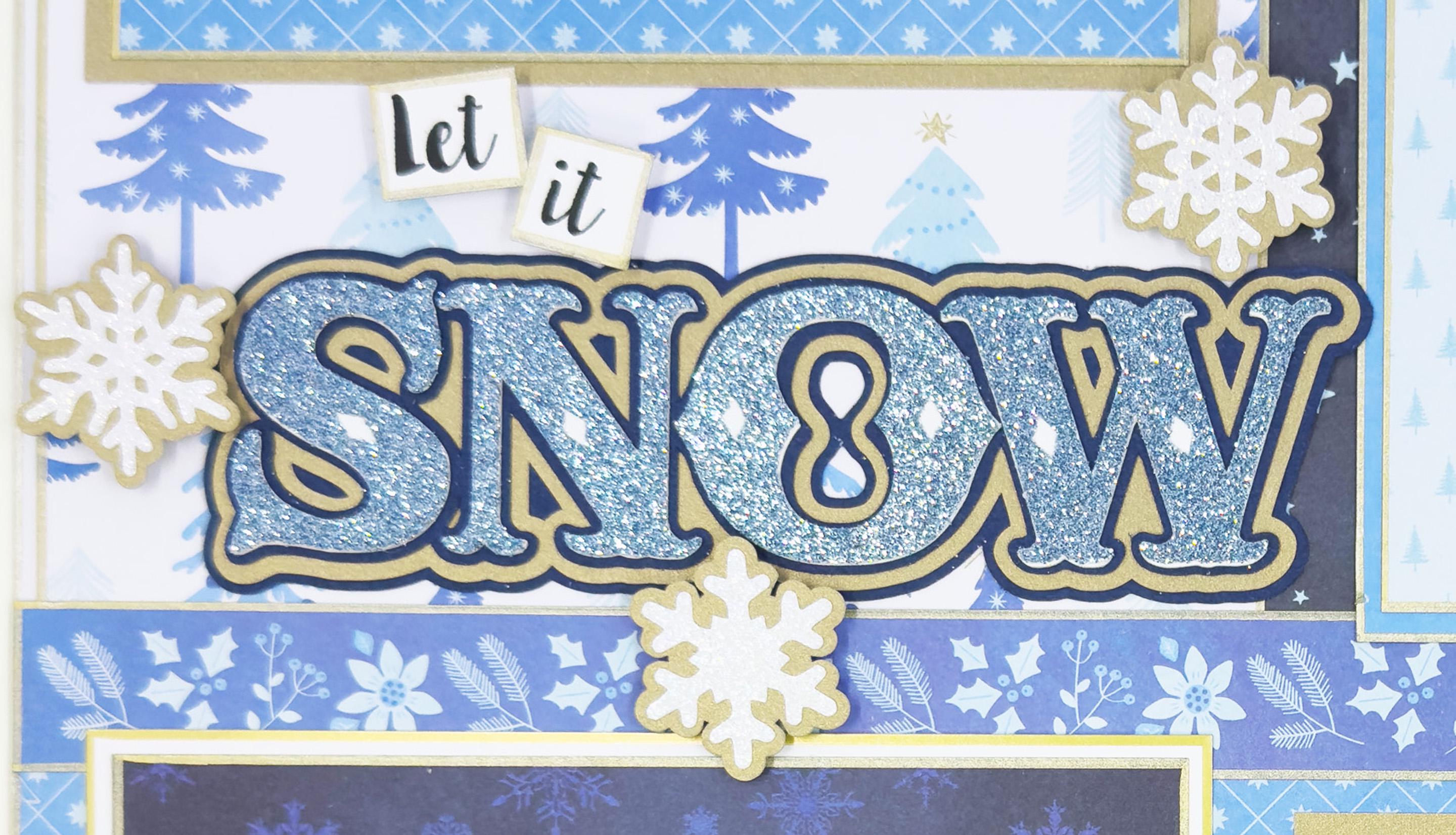 LET IT SNOW Premade 12x12 Scrapbook Page Layout Winter - Etsy
