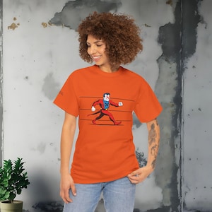 Camiseta unissex de algodão pesado com estampa de desenho animado para homens e mulheres, presente exclusivo para uso casual e presente de aniversário