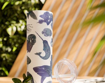 Vaso delgado Ocean Life: artículos náuticos de acero inoxidable de 20 oz